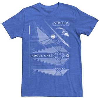 Men's Rogue One: A Star Wars Story Tie Striker Schematics Tee