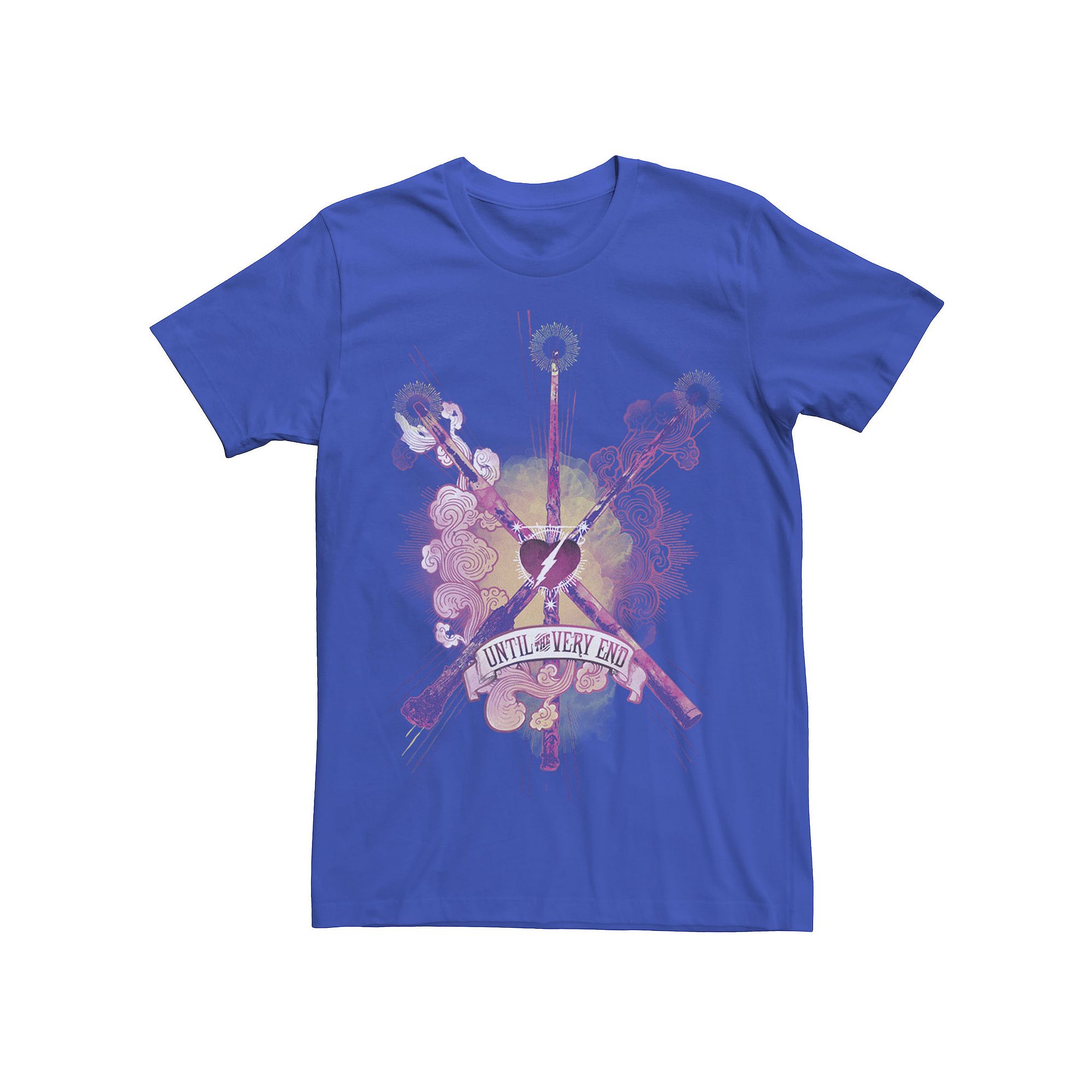 Mens Harry Potter Until The Very End Wands Tee, Size: Small, Royal