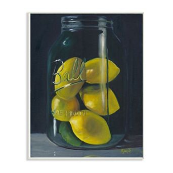 Stupell Home Decor Lemon Still Life Painting Wall Plaque Art