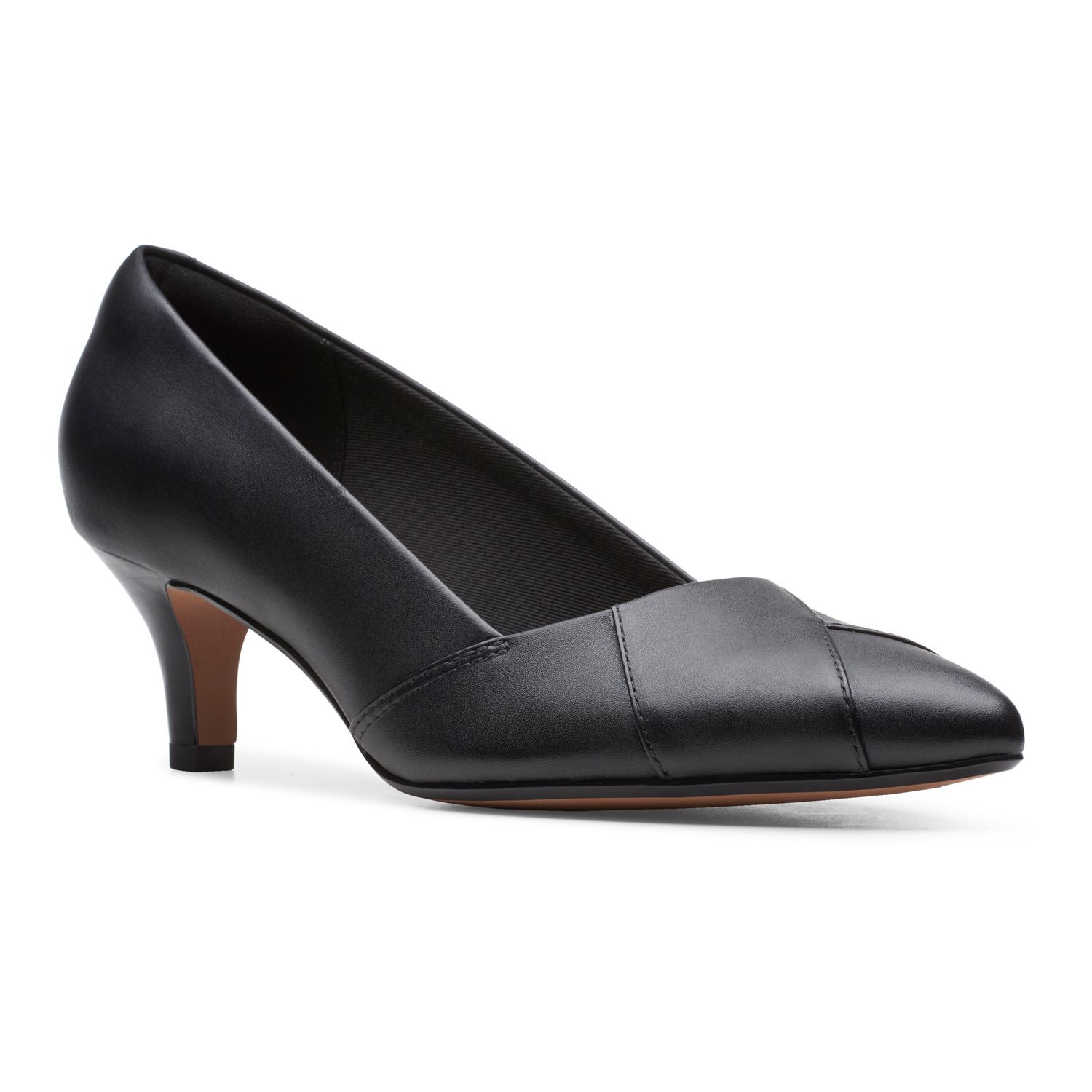 clarks kitten heel court shoes