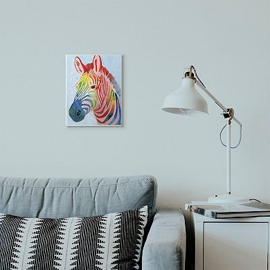 Stupell Home Decor Colorful Abstract Zebra Plaque Wall Art