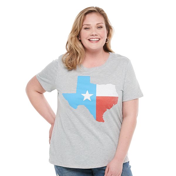 Plus Size Family Fun™ Patriotic Texas Graphic Tee