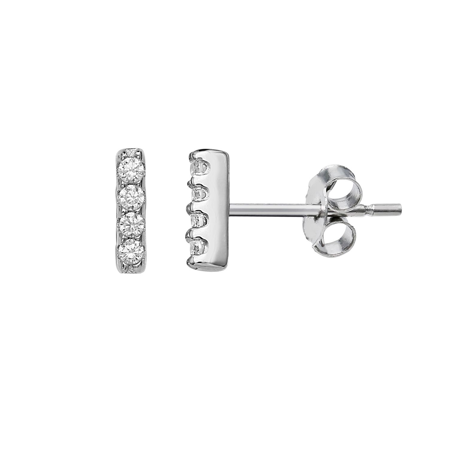 Boucles D'oreilles En Argent Plaqué Avec étoile Soleil Et Zirconium Cubique - Neuf Avec étiquettes