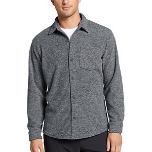 Men S Eddie Bauer Fast Fleece Plaid Button Down Shirt