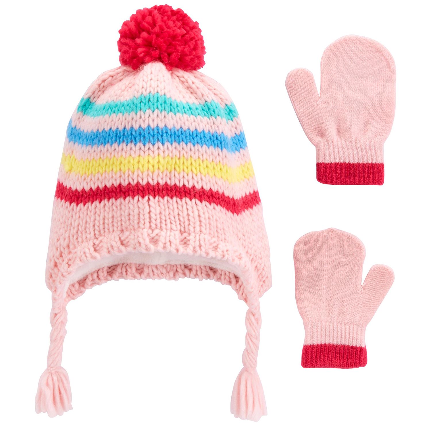 baby girl hat and gloves