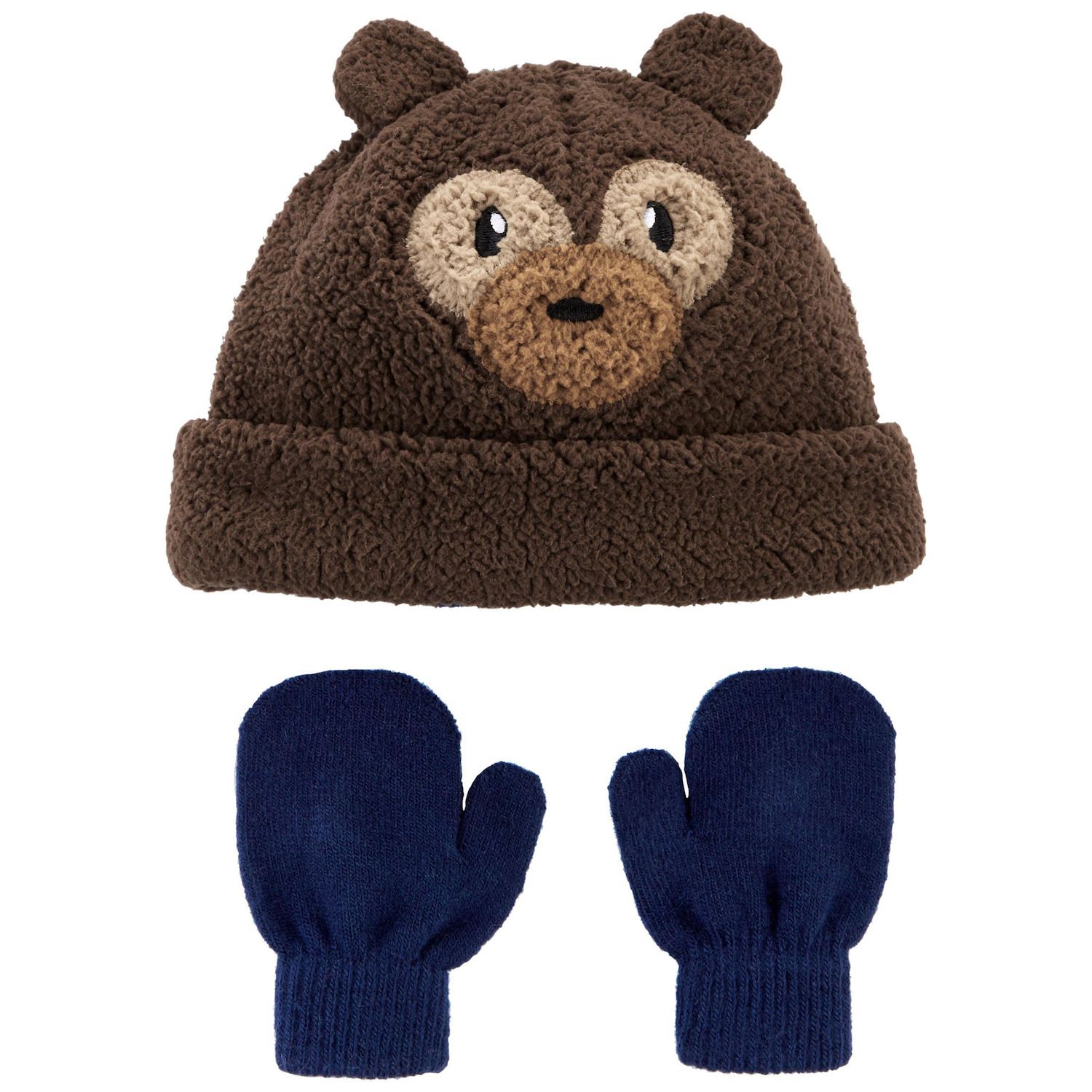 baby boy winter hat and mittens