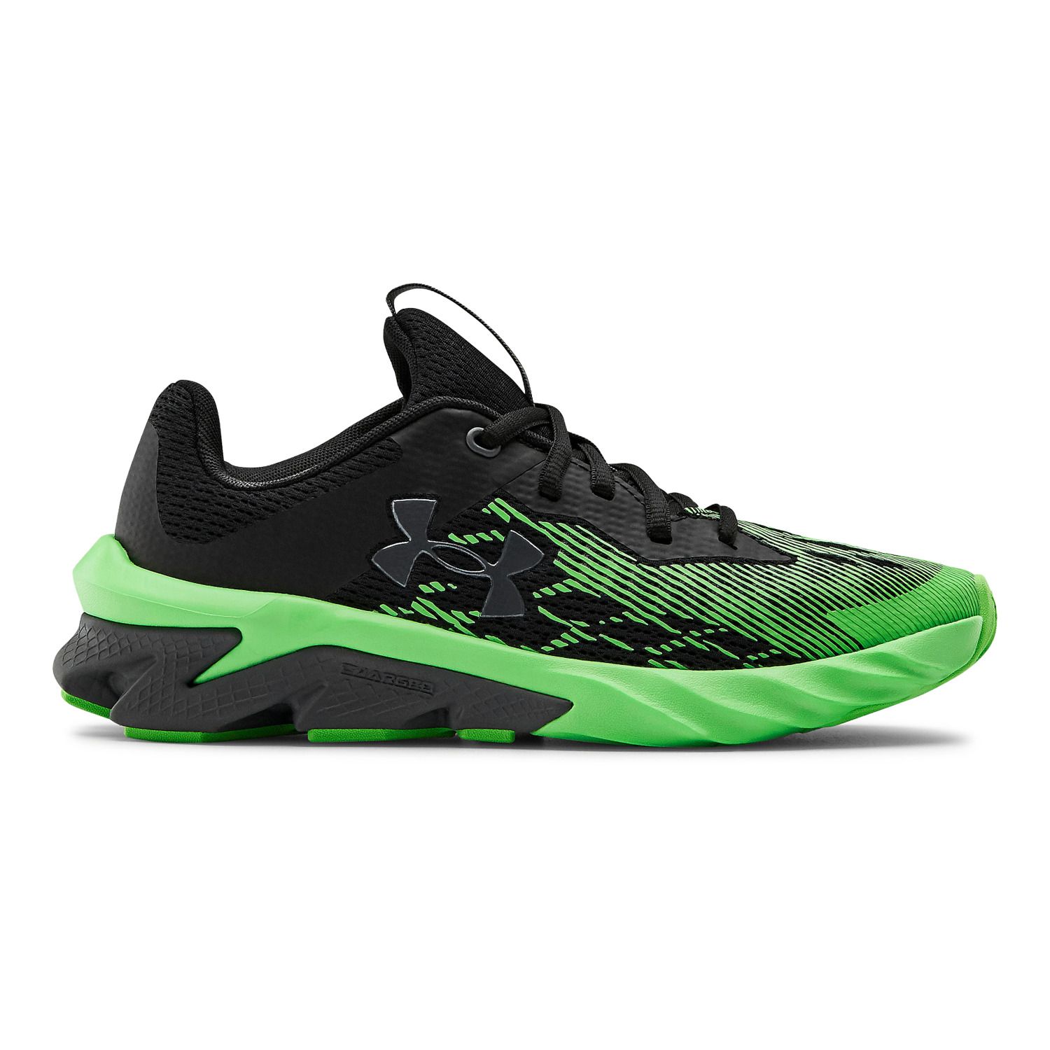 black and green under armour shoes