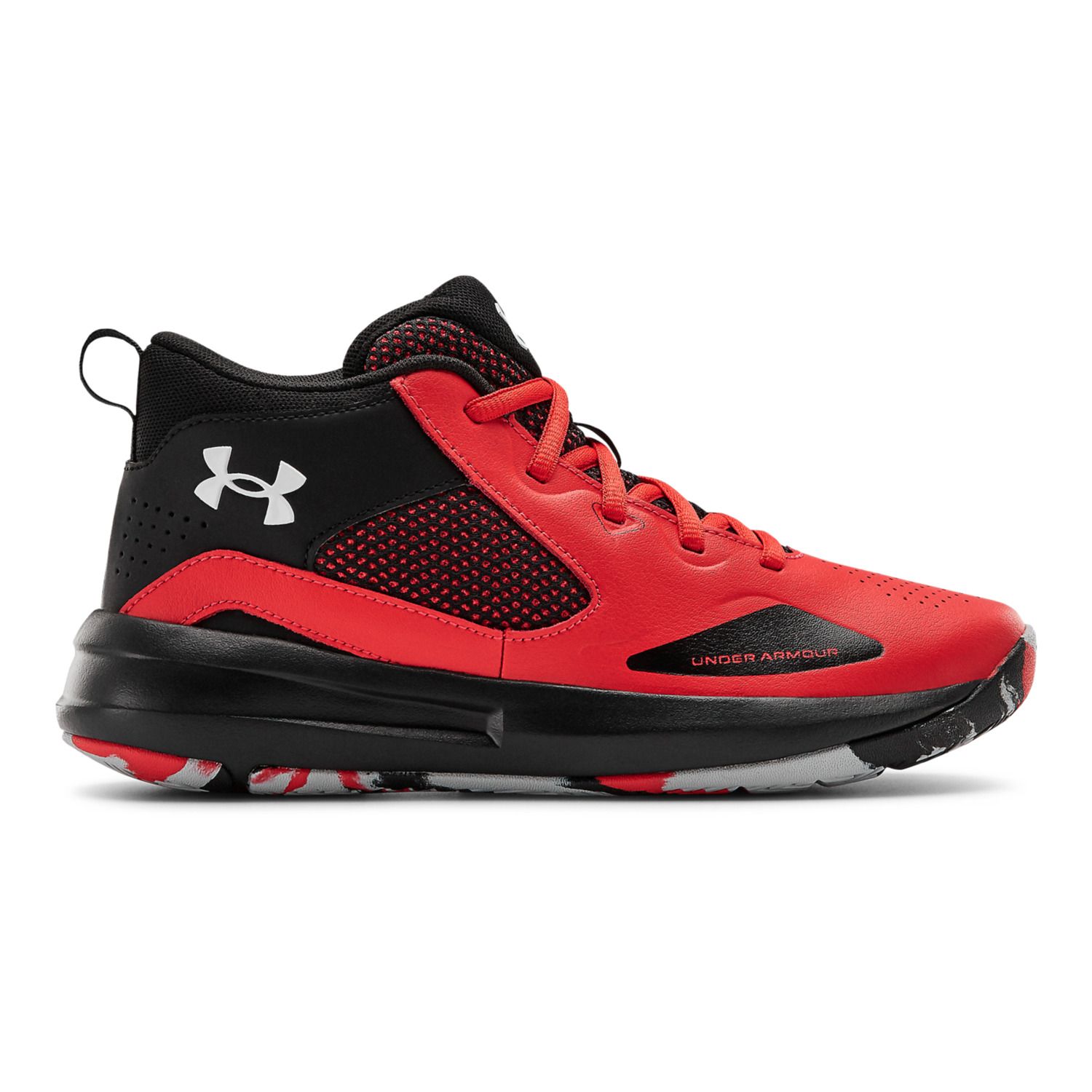 red and white under armour basketball shoes