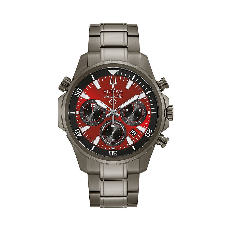 Bulova Men's Marine Star Chronograph Watch - 98B350, Size: Large, Grey