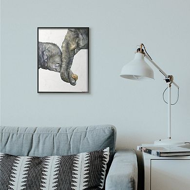 Stupell Home Decor Elephant Family Framed Wall Art
