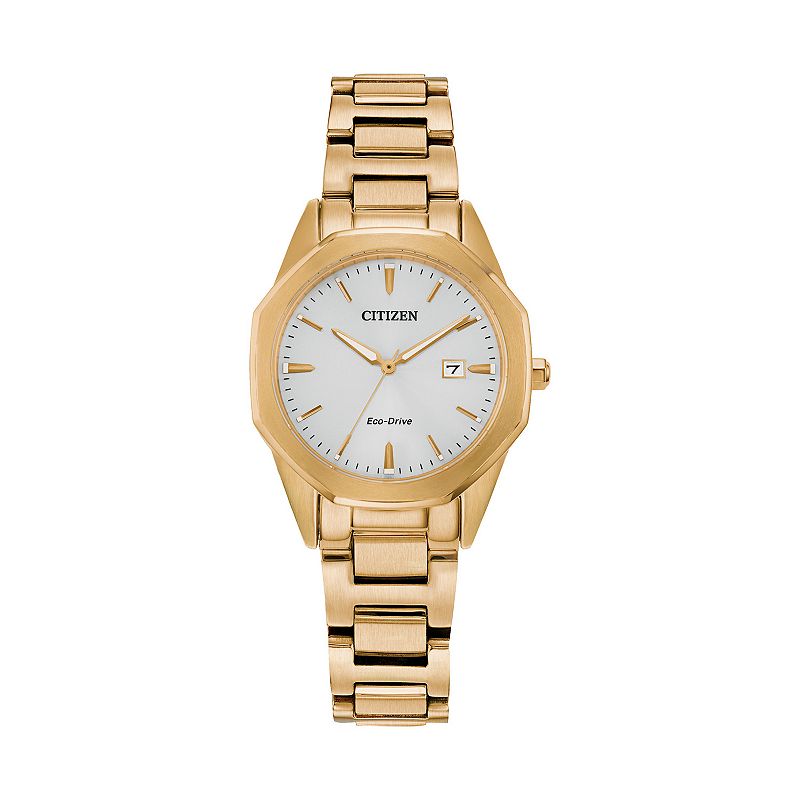 Citizen Eco-Drive Women's Corso Gold Tone Stainless Steel Watch - EW2582-59A, Size: Medium