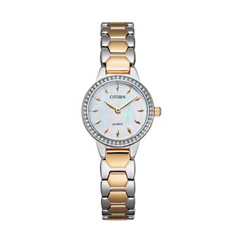 Citizen Women's Crystal Accent Two Tone Watch - EZ7016-50D