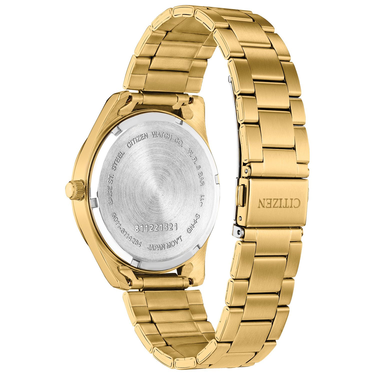 Citizen Men's 42mm Gold Tone Stainless Steel Blue Dial Watch