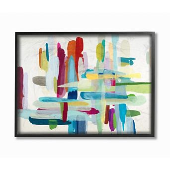 Stupell Home Decor Colorful Cross Hatch Abstraction Framed Wall Art