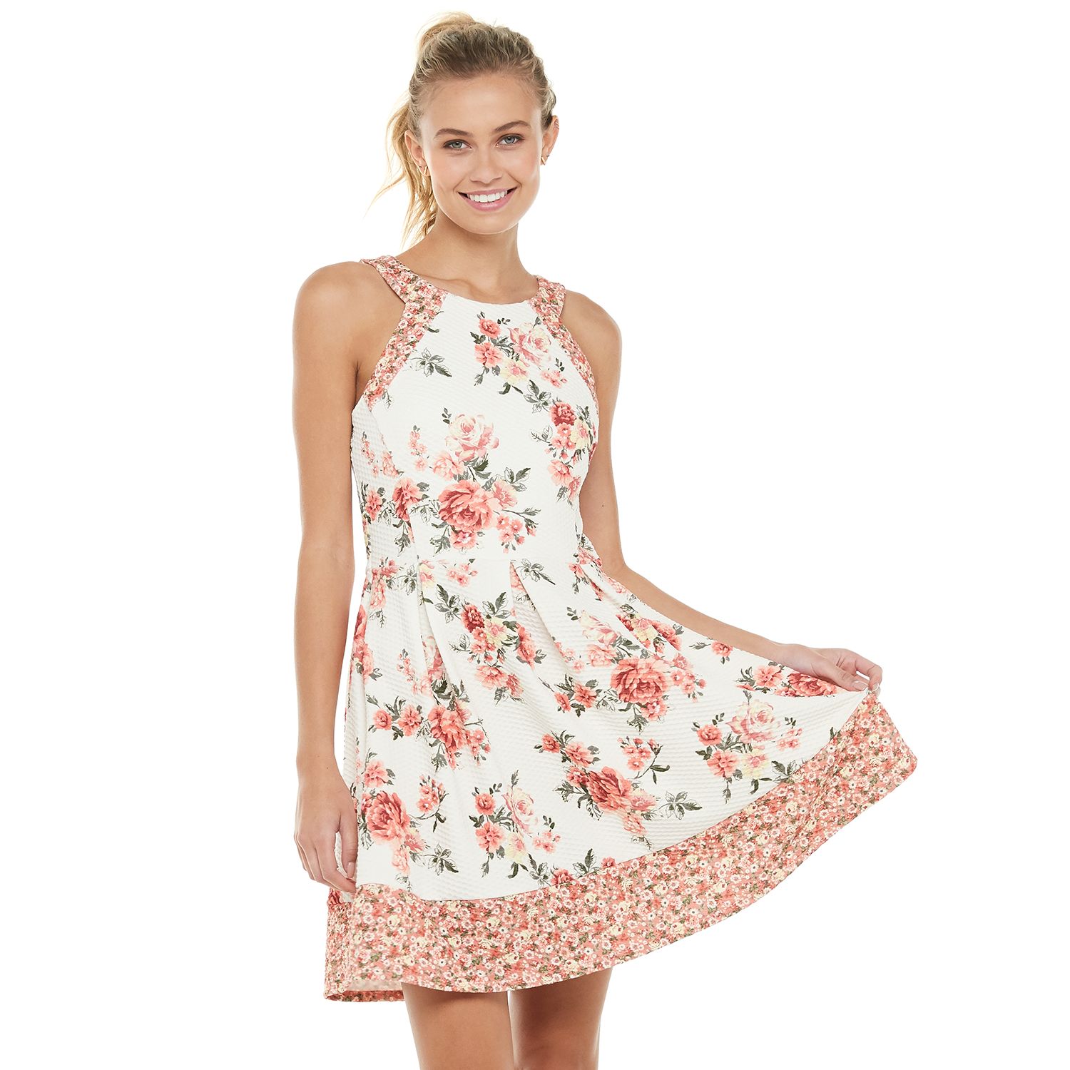 textured skater dress
