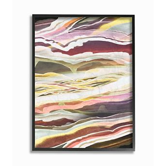 Stupell Home Decor Abstract Waves and Streams Framed Wall Art