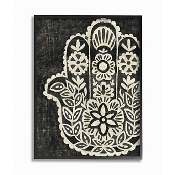 Stupell Home Decor Floral Hamsa Framed Wall Art