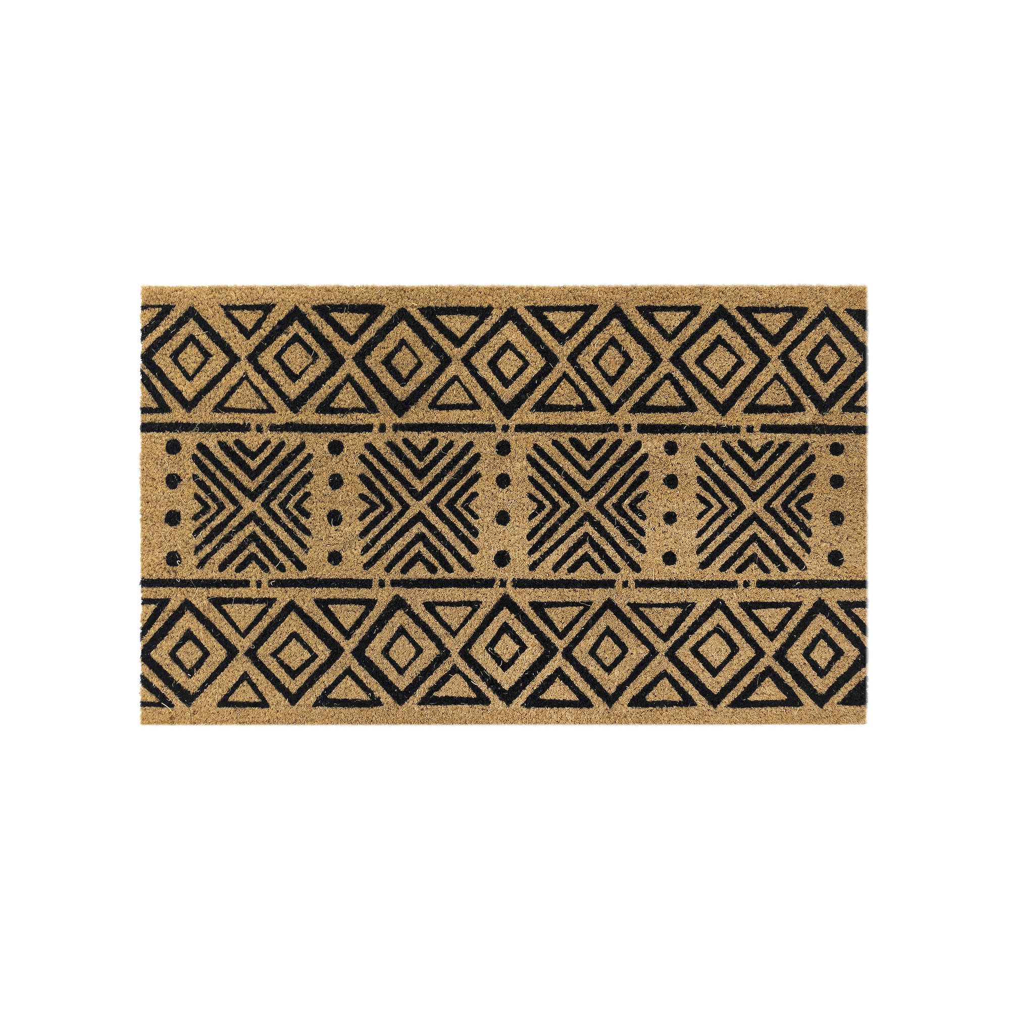 Liora Manne Natura Mudcloth Outdoor Mat, Black