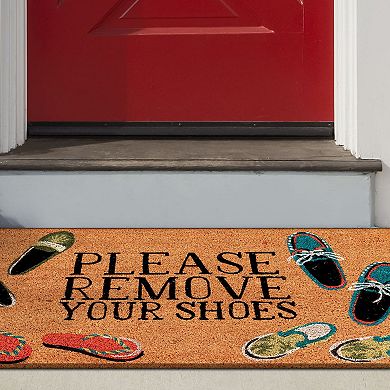 Liora Manne Natura "Please Remove Your Shoes" Outdoor Mat