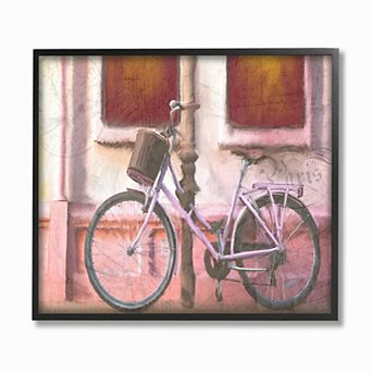 Stupell Home Decor Bicycle at Sunset Framed Wall Art