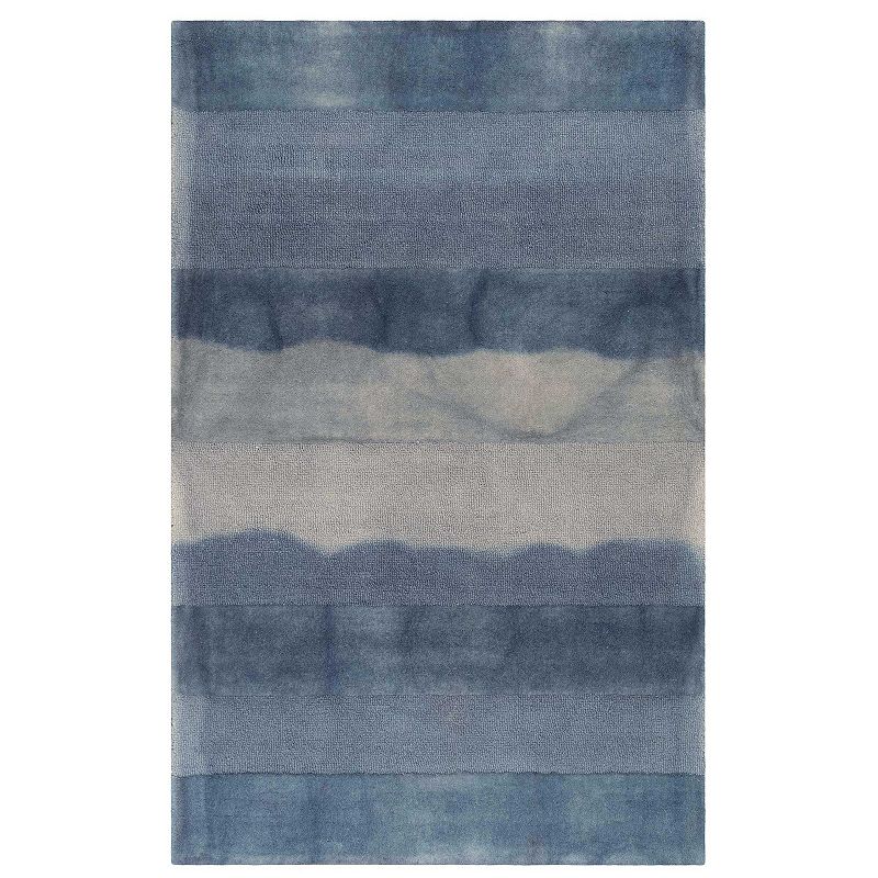 Liora Manne Piazza Textured Stripe Rug, Blue, 8X11.5 Ft