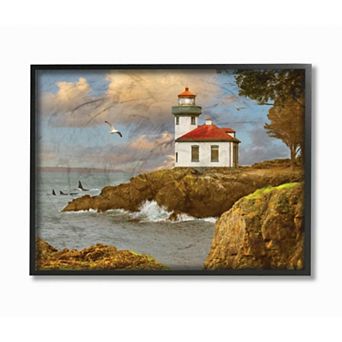 Stupell Home Decor Lime Kiln Lighthouse Framed Wall Art