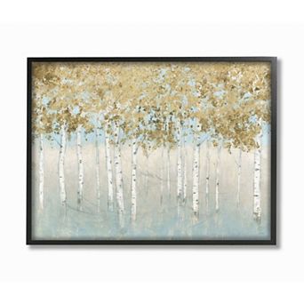 Stupell Home Decor Abstract Gold Tree Landscape Textured Wall Art