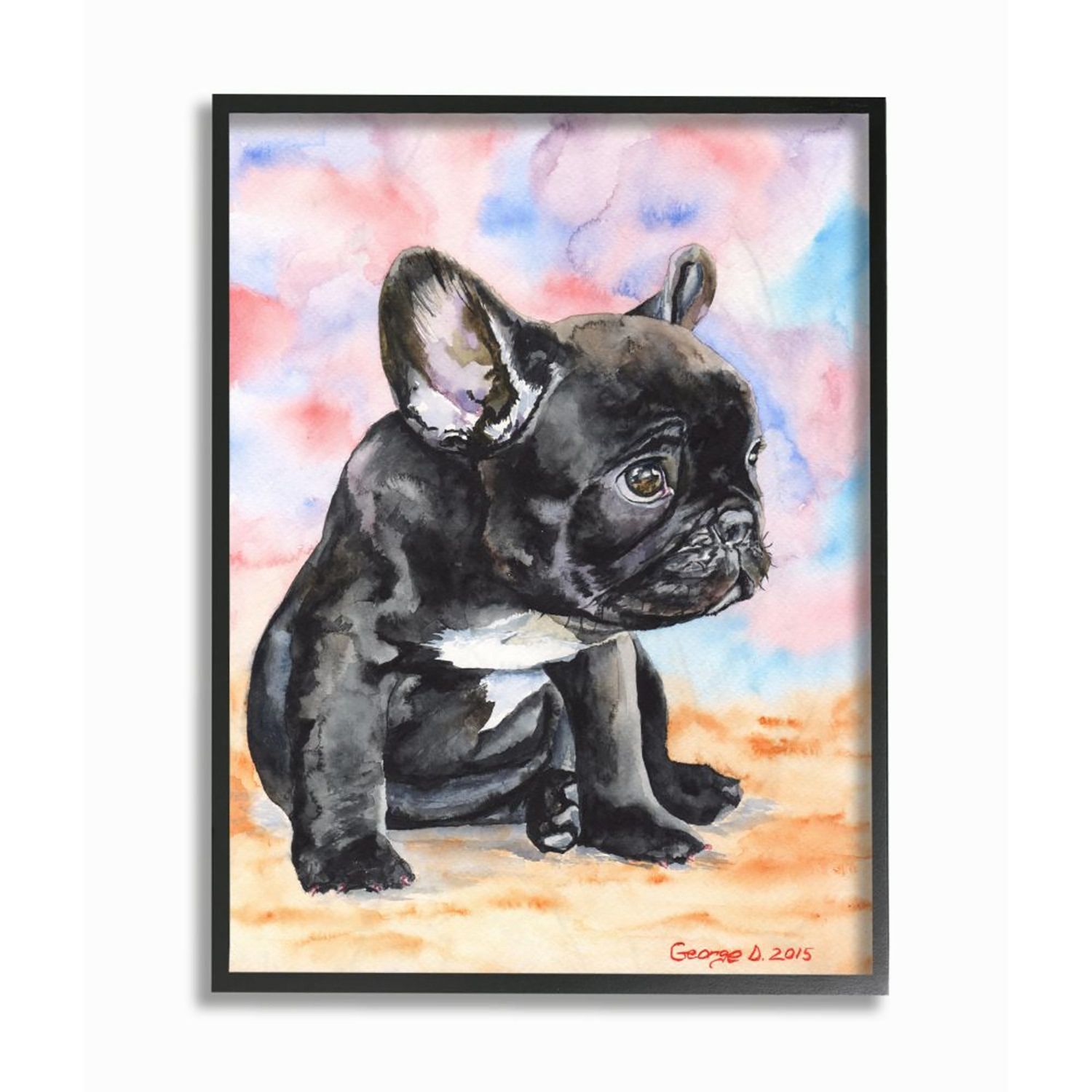 french bulldog framed art