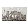 Stupell Home Decor Panoramic New York City Plaque Wall Art 3-piece Set