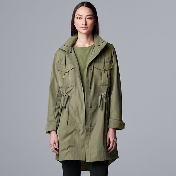 Women's Simply Vera Vera Wang Twill Hooded Jacket