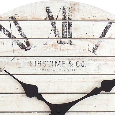 FirsTime Shiplap Wall Clock