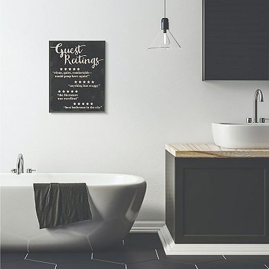 Stupell Home Decor Guest Rating Bathroom Framed Wall Art