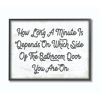 Stupell Home Decor Which Side Bathroom Framed Wall Art