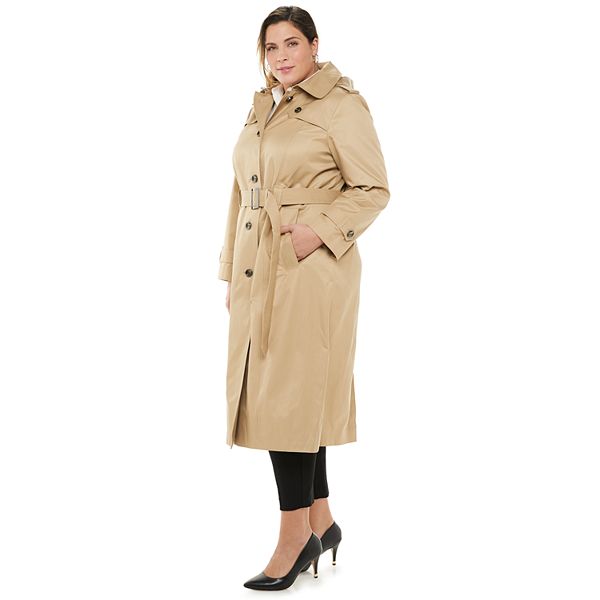 London fog plus hot sale size trench coats