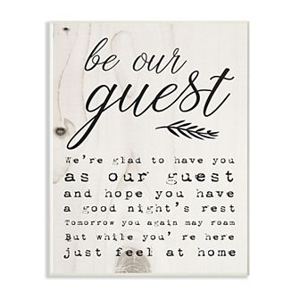 Stupell Home Decor Be Our Guest Poem Wall Art