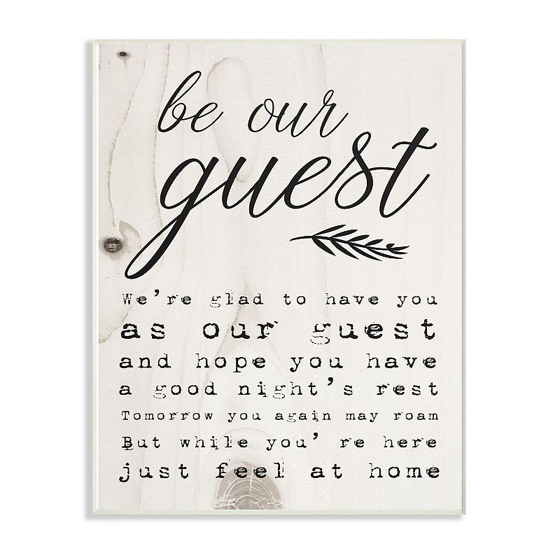 Stupell Home Decor Be Our Guest Poem Wall Art, Multicolor, 12.5X18.5
