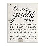 Stupell Home Decor Be Our Guest Poem Wall Art