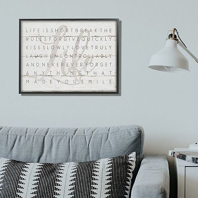 Stupell Home Decor "Life Is Short" Wall Art