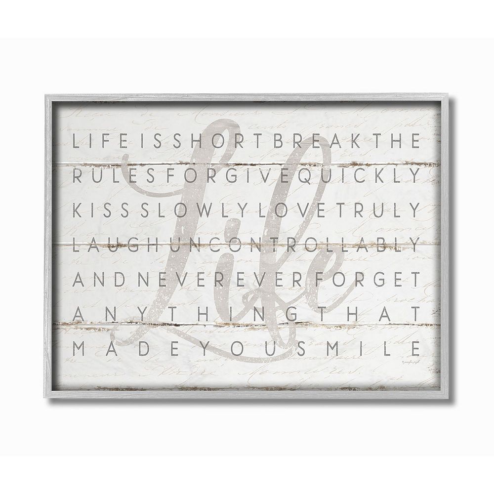 Stupell Home Decor "Life Is Short" Wall Art