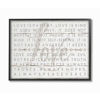 Stupell Home Decor "Love Is Patient" Wall Art