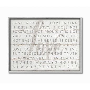 Stupell Home Decor "Love Is Patient" Wall Art