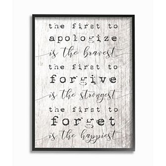 Stupell Home Decor Bravest, Strongest, Happiest Virtues Wall Art