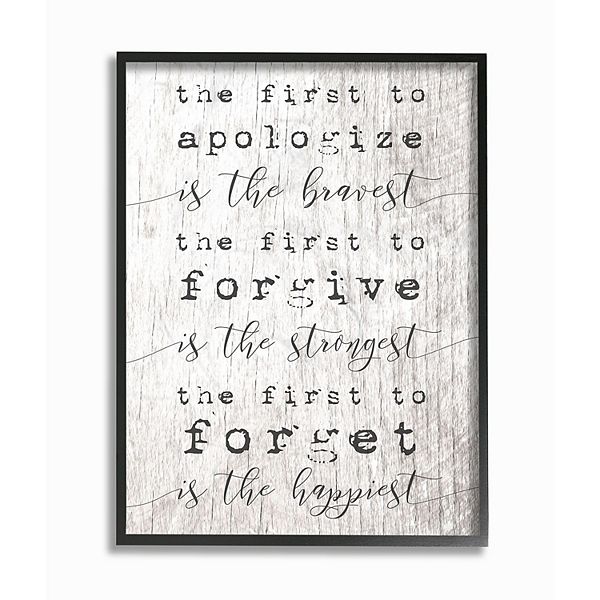 Stupell Home Decor Bravest, Strongest, Happiest Virtues Wall Art