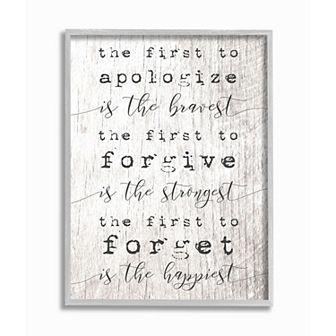 Stupell Home Decor Bravest, Strongest, Happiest Virtues Wall Art