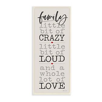 Stupell Home Decor Little Bit of Crazy Whole Lot of Love Wall Plaque Art