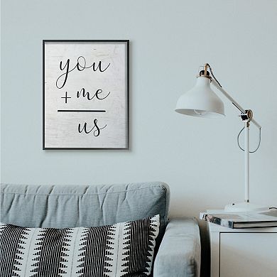 Stupell Home Decor You Plus Me Wall Art