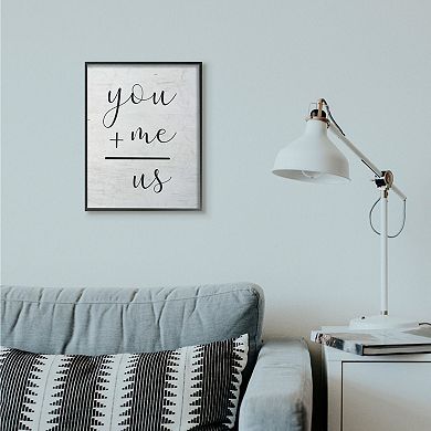 Stupell Home Decor You Plus Me Wall Art