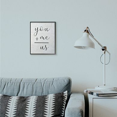 Stupell Home Decor You Plus Me Wall Art