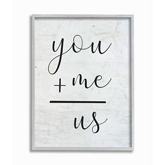 Stupell Home Decor You Plus Me Wall Art
