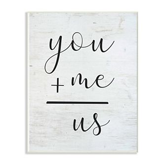 Stupell Home Decor "You Plus Me" Wall Plaque Art